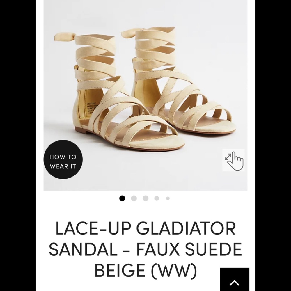 Torrid strappy gladiator sandals 8w